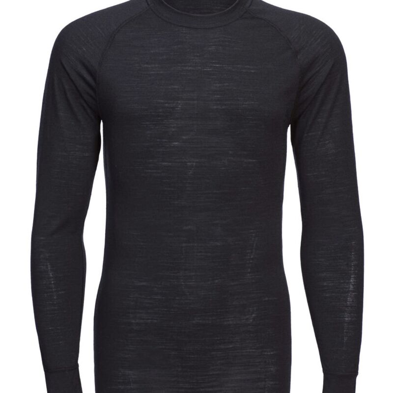 Merino wool crew neck long sleeve top Thumbnail