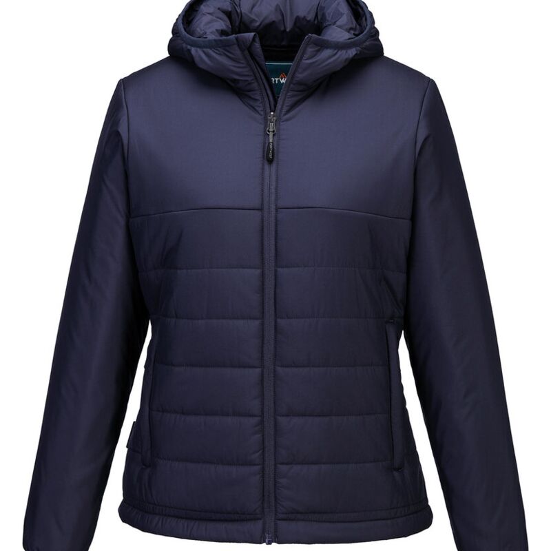 Women’s professional hooded insulated baffle jacket (S613) Thumbnail