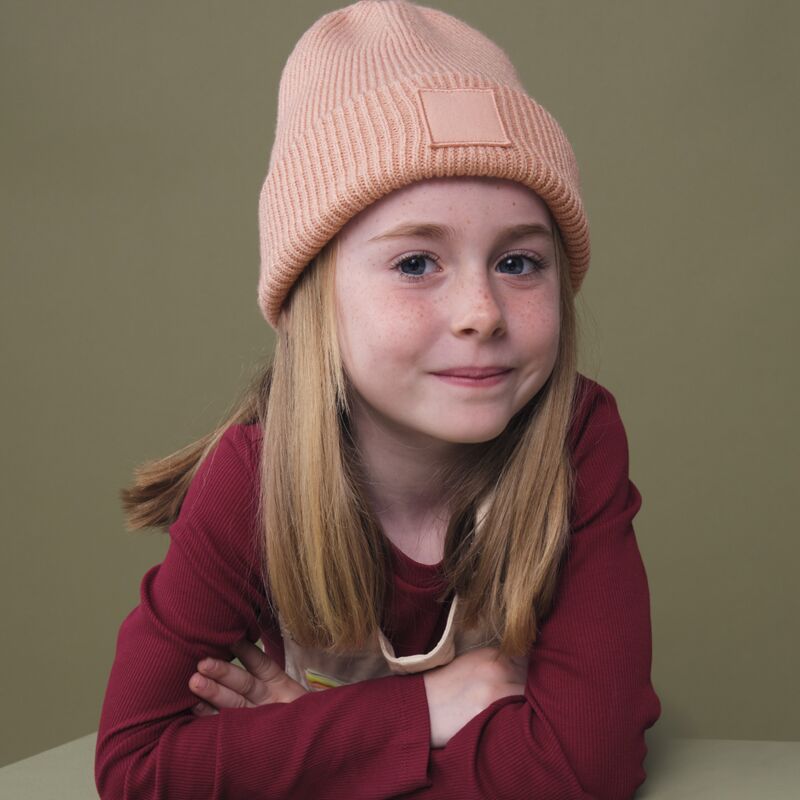 Beechfield Kids Deep Cuffed Tonal Patch Beanie Thumbnail