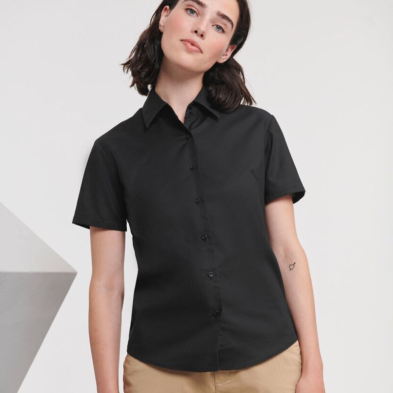 Women's short sleeve Oxford shirt Thumbnail