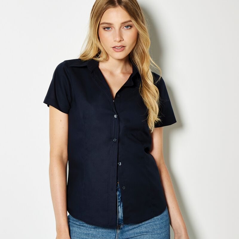 Kustom Kit Ladies Short Sleeve Tailored Workwear Oxford Shirt Thumbnail