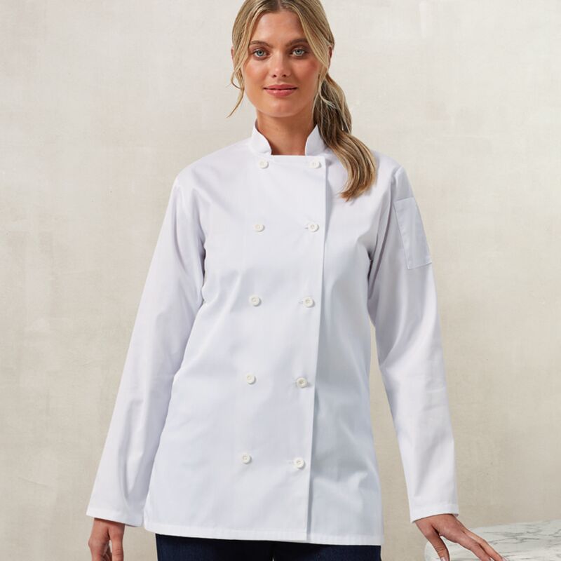 Premier Ladies Long Sleeve Chef's Jacket Thumbnail