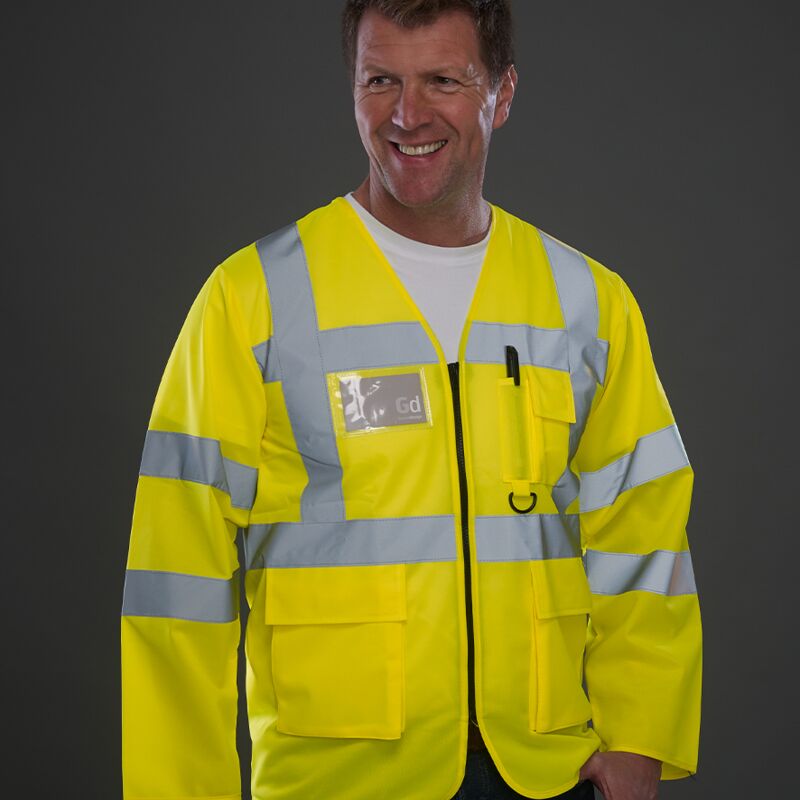 Yoko Hi-Vis Executive Long Sleeve Waistcoat Thumbnail