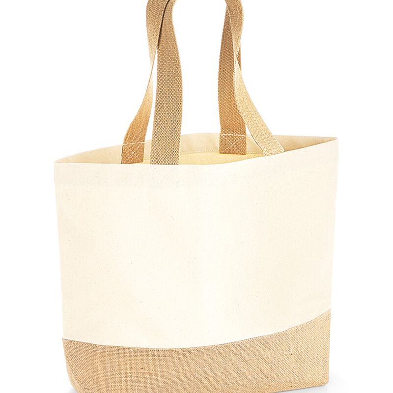 Westford Mill Jute Base Canvas Tote Bag Thumbnail
