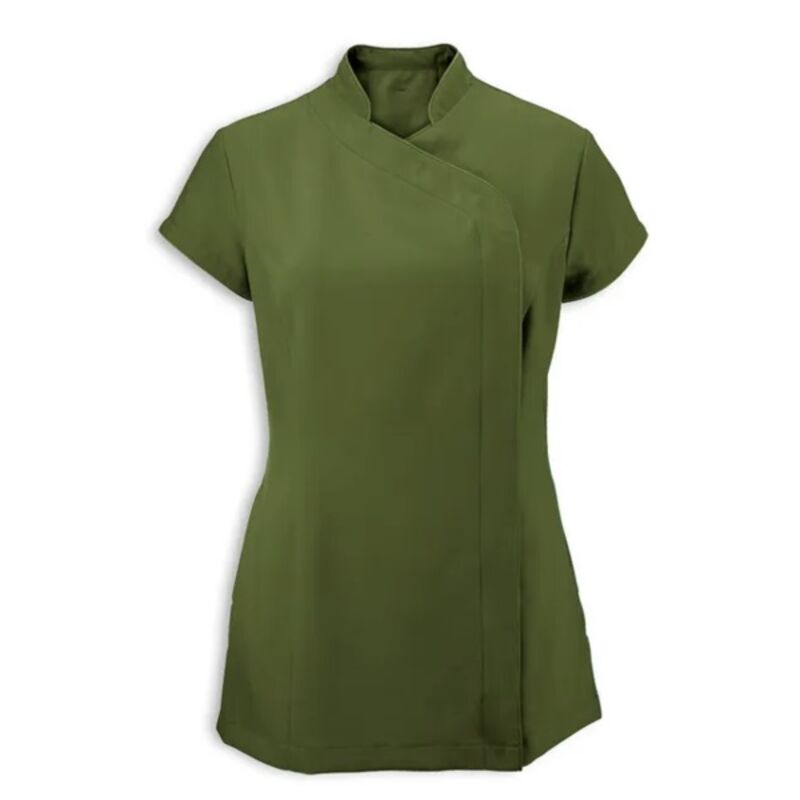 Zipped Wrap Tunic - Olive Thumbnail