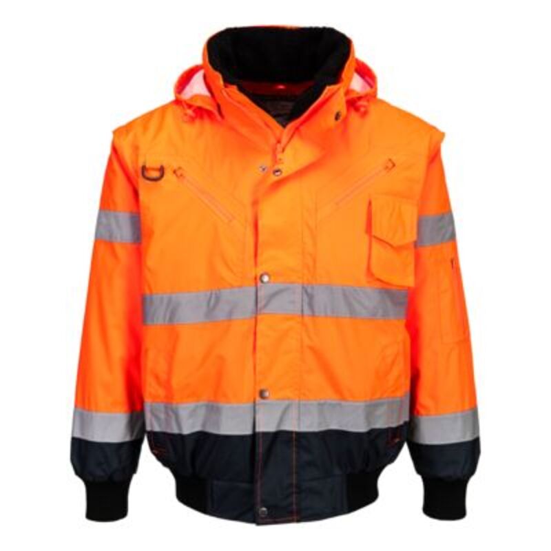 Hi-Vis 3-in-1 Contrast Bomber Jacket  Thumbnail