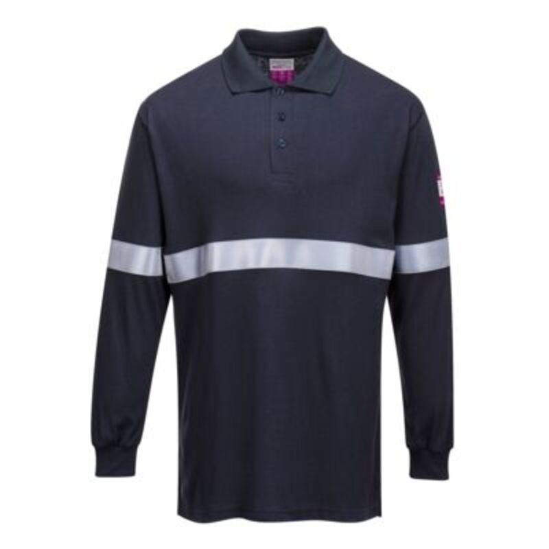 Modaflame Knit FR Long Sleeve Polo Shirt Thumbnail