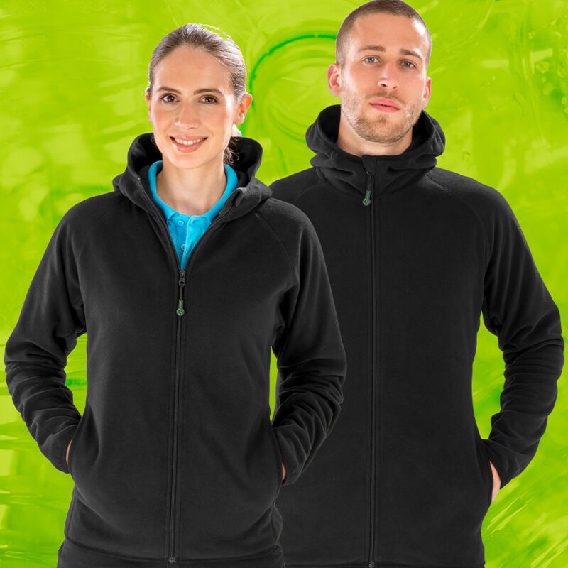 Result Recycled Hooded Micro Fleece Jacket Thumbnail