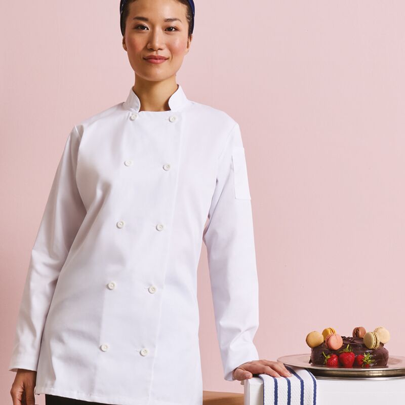 Premier Ladies Long Sleeve Chef's Jacket Thumbnail